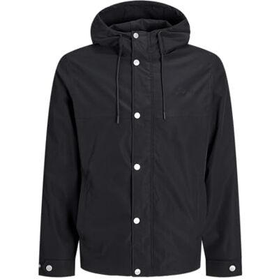 JACK & JONES JACK&JONES JORLUCCA Men's Hooded Jacket, Black, XS, black, XS JACK & JONES JACK&JONES JORLUCCA Men's Hooded Jacket, Black, XS, black, XS