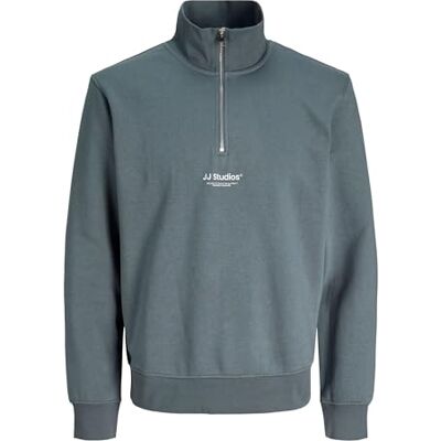 JACK & JONES Jjesoho Sweat Quarter Zip Hn Noos, stormy weather, XS JACK & JONES Jjesoho Sweat Quarter Zip Hn Noos, stormy weather, XS