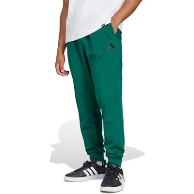 adidas Men's Essentials Feelcozy Fleece Pants, Collegiate Green/Black, S adidas Men's Essentials Feelcozy Fleece Pants, Collegiate Green/Black, S