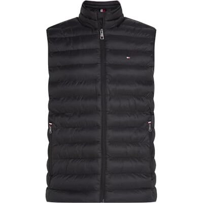 Tommy Hilfiger Men's CORE PACKABLE RECYCLED VEST MW0MW39989 Vest, Black, M Tommy Hilfiger Men's CORE PACKABLE RECYCLED VEST MW0MW39989 Vest, Black, M