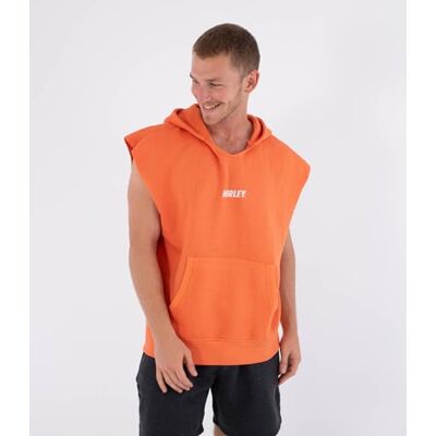 Hurley Mens Sports Sweatshirt Muscle T-Shirt, Orange, S EU Hurley Mens Sports Sweatshirt Muscle T-Shirt, Orange, S EU