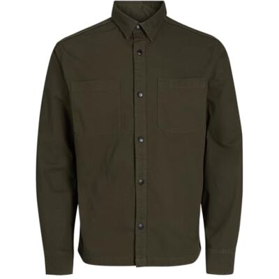 JACK & JONES Jcologan Ripstop Overshirt LS, Forest Night, M JACK & JONES Jcologan Ripstop Overshirt LS, Forest Night, M