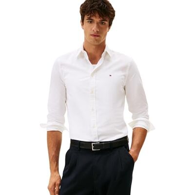 Tommy Hilfiger Men’s Flex Poplin Kent Collar Slim Fit Shirt Tommy Hilfiger Men’s Flex Poplin Kent Collar Slim Fit Shirt