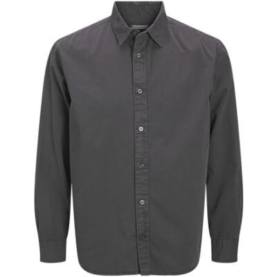 JACK & JONES Jjecharge Faded Shirt Ls Noos, Black, L JACK & JONES Jjecharge Faded Shirt Ls Noos, Black, L