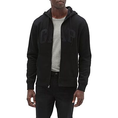 GAP Men's V-FA CHL Arch Fz Hooded Sweatshirt, True Black, L GAP Men's V-FA CHL Arch Fz Hooded Sweatshirt, True Black, L