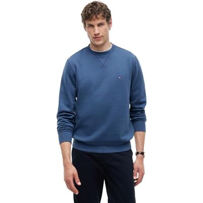 Tommy Hilfiger Men’s Seasonal Fleece Round Neck Sweatshirt Tommy Hilfiger Men’s Seasonal Fleece Round Neck Sweatshirt