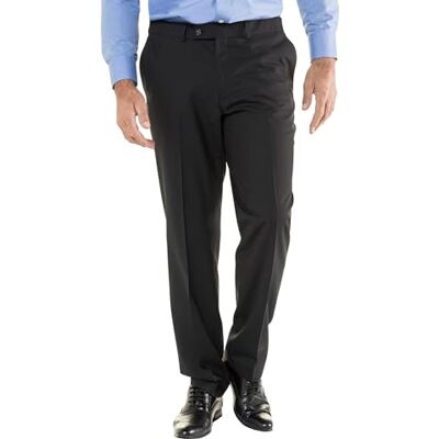 JP 1880 Menswear Big & Tall Plus Size L-8XL Easy Care Comfort Fit Wool Suit Pants Black 62 705516 10-62 JP 1880 Menswear Big & Tall Plus Size L-8XL Easy Care Comfort Fit Wool Suit Pants Black 62 705516 10-62
