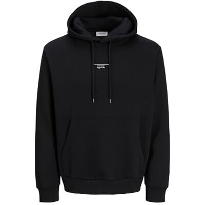 JACK & JONES Jjkenji Sweat Hood Pls Plus Size, black, 3XL JACK & JONES Jjkenji Sweat Hood Pls Plus Size, black, 3XL