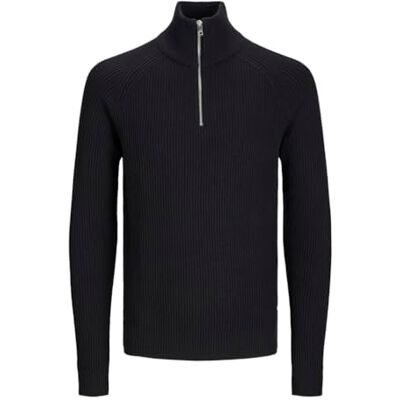 JACK&JONES PLUS Men's Knitted Jumper, Black, 3XL JACK&JONES PLUS Men's Knitted Jumper, Black, 3XL