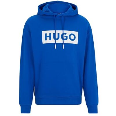 Hugo Boss Mens Nalves Logo-print hoodie in cotton terry Hugo Boss Mens Nalves Logo-print hoodie in cotton terry