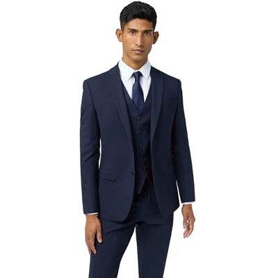Ted Baker Premium Panama Slim Fit Suit Jacket for Men in Navy Blue Ted Baker Premium Panama Slim Fit Suit Jacket for Men in Navy Blue