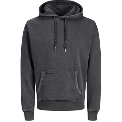 JACK & JONES JJEDREW Sweat Hood NOOS Men's Hoodie, Black, L, black, L JACK & JONES JJEDREW Sweat Hood NOOS Men's Hoodie, Black, L, black, L