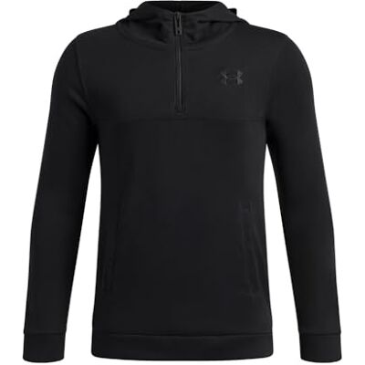 Under Armour RIVAL LW 1/4 ZIP HOODIE Black, Black YMD Under Armour RIVAL LW 1/4 ZIP HOODIE Black, Black YMD