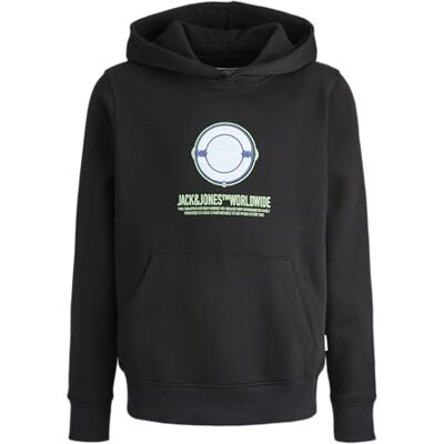 JACK & JONES Junior Joryork Graphic Sweat Hood Jnr, black, 164 JACK & JONES Junior Joryork Graphic Sweat Hood Jnr, black, 164