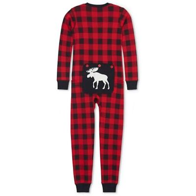 Little Blue House Hatley Unisex Union Suit Pajama Set, Buffalo Plaid, XS Little Blue House Hatley Unisex Union Suit Pajama Set, Buffalo Plaid, XS