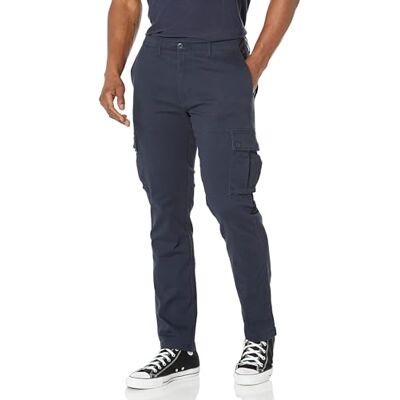 Amazon Essentials Men's Slim Fit Stretch Work Cargo Trousers (Available in Big & Tall), Navy, 33W / 29L Amazon Essentials Men's Slim Fit Stretch Work Cargo Trousers (Available in Big & Tall), Navy, 33W / 29L