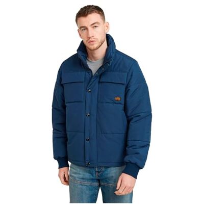G-STAR Men's 4 Pocket Quilted Padded Jacket, Blue (dk sea blue D25353-D712-1023), XL G-STAR Men's 4 Pocket Quilted Padded Jacket, Blue (dk sea blue D25353-D712-1023), XL