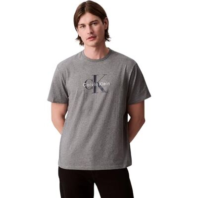 Calvin Klein Jeans Men's SS Hero Monologo Tee 20s LV04RB862G Graphic Tees, Grey (Med Grey HTR), XS Calvin Klein Jeans Men's SS Hero Monologo Tee 20s LV04RB862G Graphic Tees, Grey (Med Grey HTR), XS