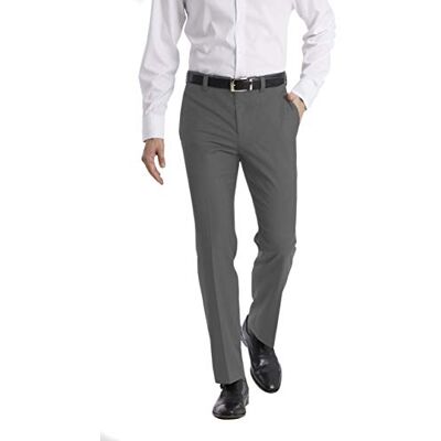 Calvin Klein Men's Jinny Dress Pants, Medium Grey, 32W x 34L Calvin Klein Men's Jinny Dress Pants, Medium Grey, 32W x 34L