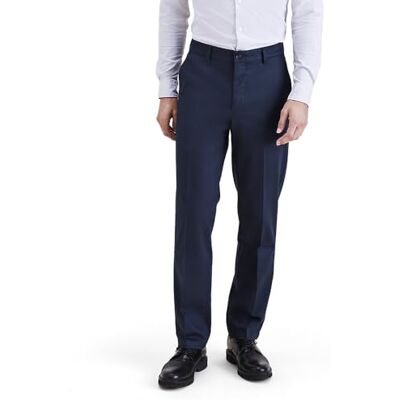 Dockers Mens Signature Stain Defender Straight Pants, Navy Blazer, 34W / 30L UK Dockers Mens Signature Stain Defender Straight Pants, Navy Blazer, 34W / 30L UK