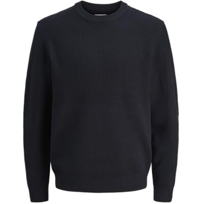 JACK & JONES Men's Jjcarl Knit Crew Neck, Sky Captain, S JACK & JONES Men's Jjcarl Knit Crew Neck, Sky Captain, S