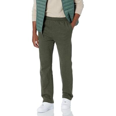 Amazon Essentials Men's Fleece Open Bottom Sweatpant (Available in Big and Tall), Olive Heather, 5XL Plus Amazon Essentials Men's Fleece Open Bottom Sweatpant (Available in Big and Tall), Olive Heather, 5XL Plus