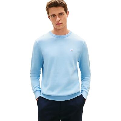 Tommy Hilfiger Men’s Essential Cotton Round Neck Jumper Tommy Hilfiger Men’s Essential Cotton Round Neck Jumper