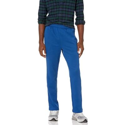 Amazon Essentials Men's Fleece Open Bottom Sweatpant (Available in Big and Tall), Blue, XXL Amazon Essentials Men's Fleece Open Bottom Sweatpant (Available in Big and Tall), Blue, XXL