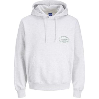 JACK & JONES Joryork Graphic Sweat Hood, bright white, M JACK & JONES Joryork Graphic Sweat Hood, bright white, M