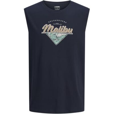JJ REBEL Jrebbill Sleeveless Tee, Sky Captain, S JJ REBEL Jrebbill Sleeveless Tee, Sky Captain, S