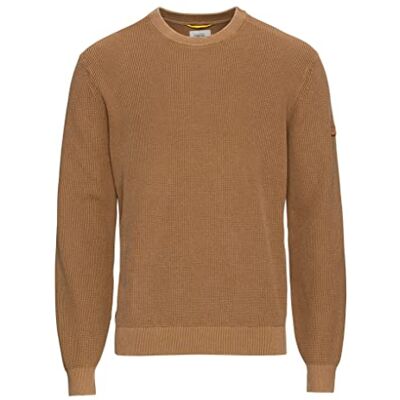 camel active Men's Organic Cotton Knitted Jumper, Wood, S camel active Men's Organic Cotton Knitted Jumper, Wood, S