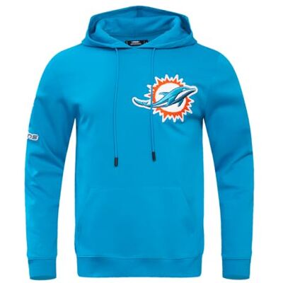 Pro Standard Mens NFL Miami Dolphins Classic Chenille Pull Over Hoodie Teal M Pro Standard Mens NFL Miami Dolphins Classic Chenille Pull Over Hoodie Teal M