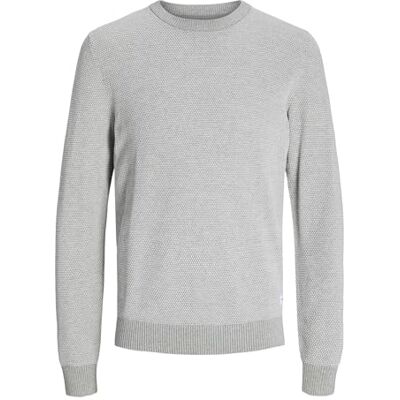 JACK & JONES Male Knitted Jumper Plain Knitted Jumper, Light Grey Mix, XS JACK & JONES Male Knitted Jumper Plain Knitted Jumper, Light Grey Mix, XS