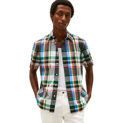 Tommy Hilfiger Men's Flex Pop Multi Check Ss Rf Shirt Mw0mw43087 Other Shirts (Pack of 1) Tommy Hilfiger Men's Flex Pop Multi Check Ss Rf Shirt Mw0mw43087 Other Shirts (Pack of 1)