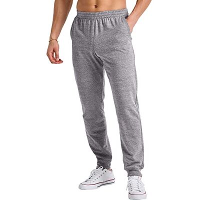 Hanes Men's Originals French Terry Joggers, Lightweight Sweatpants with Pockets, 30" Inseam, Black 50r Pe Heather, Medium Hanes Men's Originals French Terry Joggers, Lightweight Sweatpants with Pockets, 30" Inseam, Black 50r Pe Heather, Medium