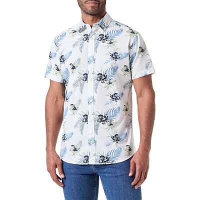 JACK & JONES JJCHILL AOP Shirt SS, Cloud Dancer, S JACK & JONES JJCHILL AOP Shirt SS, Cloud Dancer, S