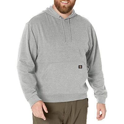 Dickies , Men's, MIDWEIGHT PULLOVER FLEECE HOODIE REGULAR, HEATHER GREY, XXL Dickies , Men's, MIDWEIGHT PULLOVER FLEECE HOODIE REGULAR, HEATHER GREY, XXL