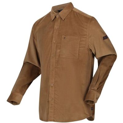 Regatta Darien Men's Shirt, Dark Camel Cord, XL Regatta Darien Men's Shirt, Dark Camel Cord, XL