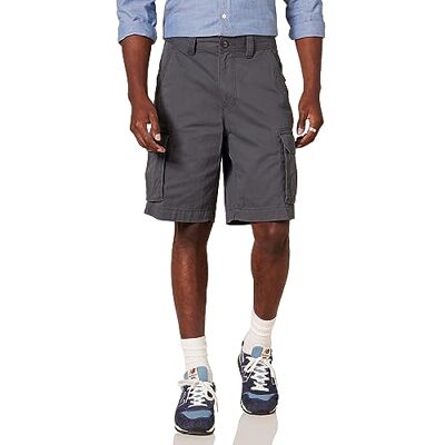 Amazon Essentials Men's Classic Fit 10"(25cm) Cargo Work Shorts with Pockets(Available in Big & Tall), Charcoal, 46W Amazon Essentials Men's Classic Fit 10"(25cm) Cargo Work Shorts with Pockets(Available in Big & Tall), Charcoal, 46W