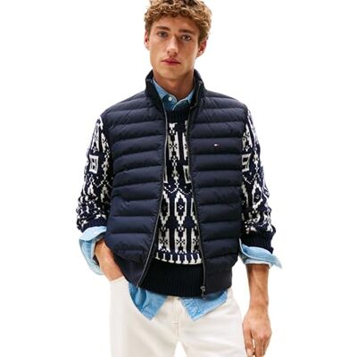 Tommy Hilfiger Men's Mix Media Gilet Mw0mw40051 Other Sweatshirts (Pack of 1) Tommy Hilfiger Men's Mix Media Gilet Mw0mw40051 Other Sweatshirts (Pack of 1)