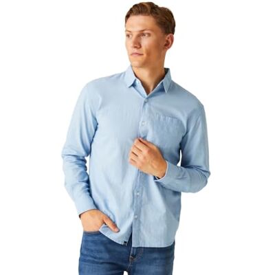 Regatta Babbinswood Men's Shirt, Linen Powder Blue, 3XL, Linen Powder Blue, 3XL Regatta Babbinswood Men's Shirt, Linen Powder Blue, 3XL, Linen Powder Blue, 3XL