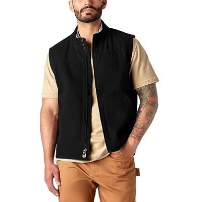 Dickies , Men's, SHERPA LINED DUCK VEST, RINSED BLACK, XXL Dickies , Men's, SHERPA LINED DUCK VEST, RINSED BLACK, XXL