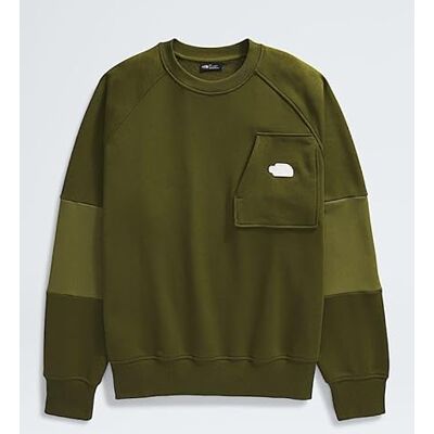 The North Face Men's Terry Relaxed Crew Sweatshirt, Forest Olive, L The North Face Men's Terry Relaxed Crew Sweatshirt, Forest Olive, L