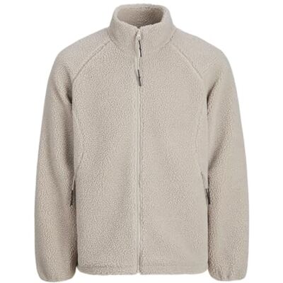 JACK & JONES Male Fleece Jacket, Chateau Gray, M JACK & JONES Male Fleece Jacket, Chateau Gray, M