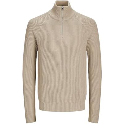 JACK & JONES Men's Knitted Jumper, Crockery, S JACK & JONES Men's Knitted Jumper, Crockery, S
