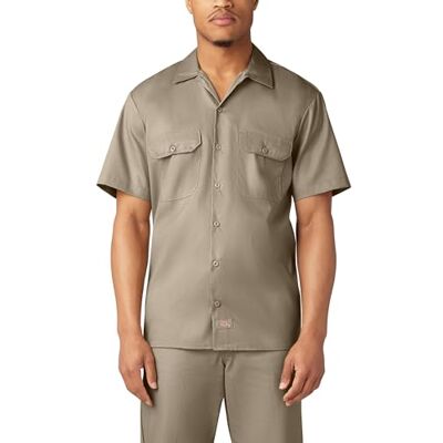 Dickies Men's short button down shirts, Desert Sand, M UK Dickies Men's short button down shirts, Desert Sand, M UK