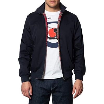 Merc of London Men's Harrington Jacket Blue X-Large Merc of London Men's Harrington Jacket Blue X-Large