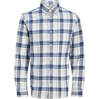 JACK & JONES Jprblubrook Check L/S Shirt Sn, Night Sky, M JACK & JONES Jprblubrook Check L/S Shirt Sn, Night Sky, M