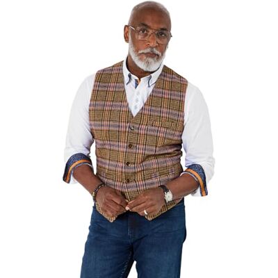 Joe Browns Men's Tailored Check Front Waistcoat Blazer Joe Browns Men's Tailored Check Front Waistcoat Blazer
