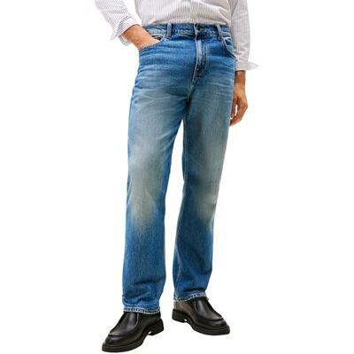 Tommy Hilfiger Men's River Relaxed Straight Leg Jeans, Blue (Sanford Blue), 33W/36L Tommy Hilfiger Men's River Relaxed Straight Leg Jeans, Blue (Sanford Blue), 33W/36L